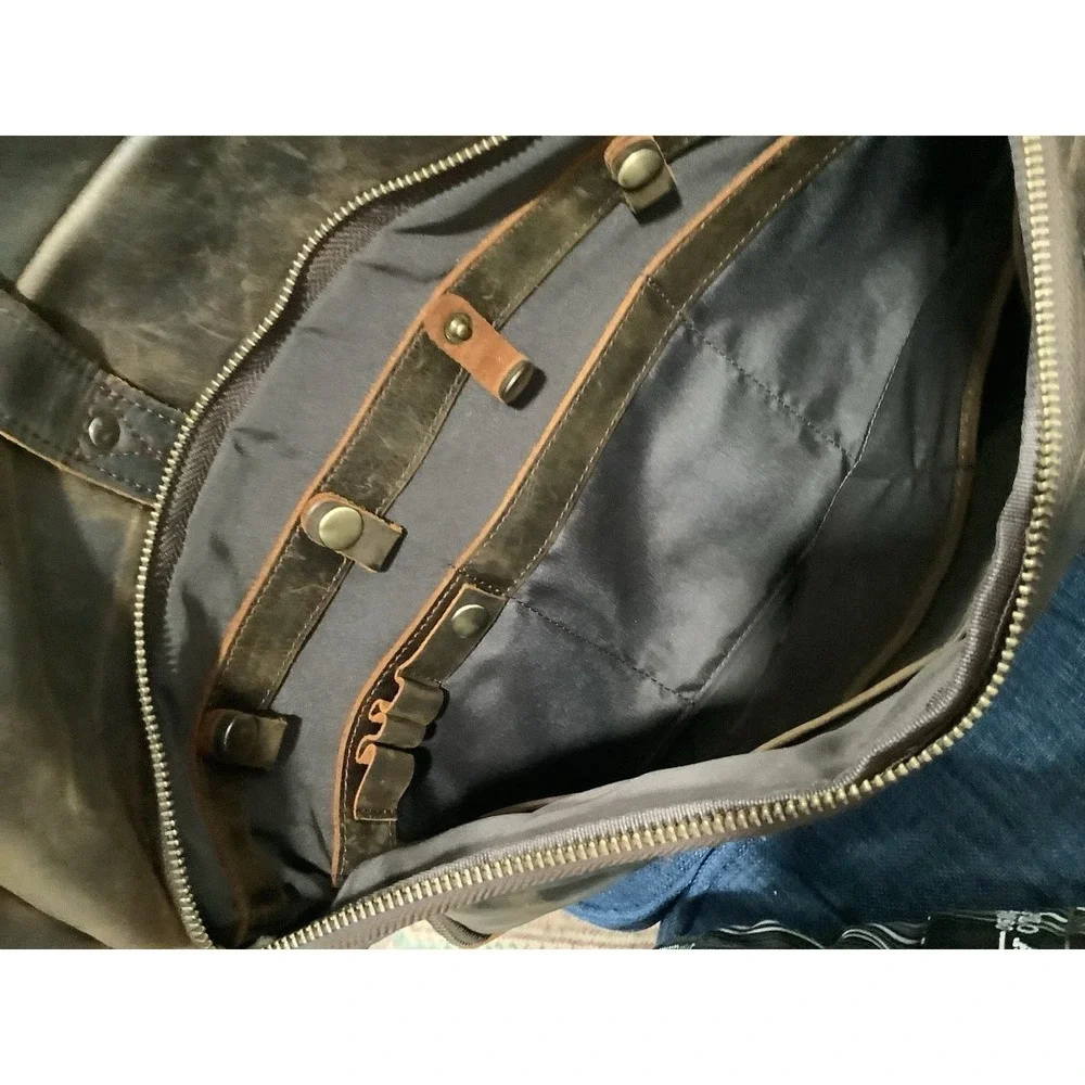 Vintage Genuine Leather Briefcase Men's  Laptop Messenger Bag